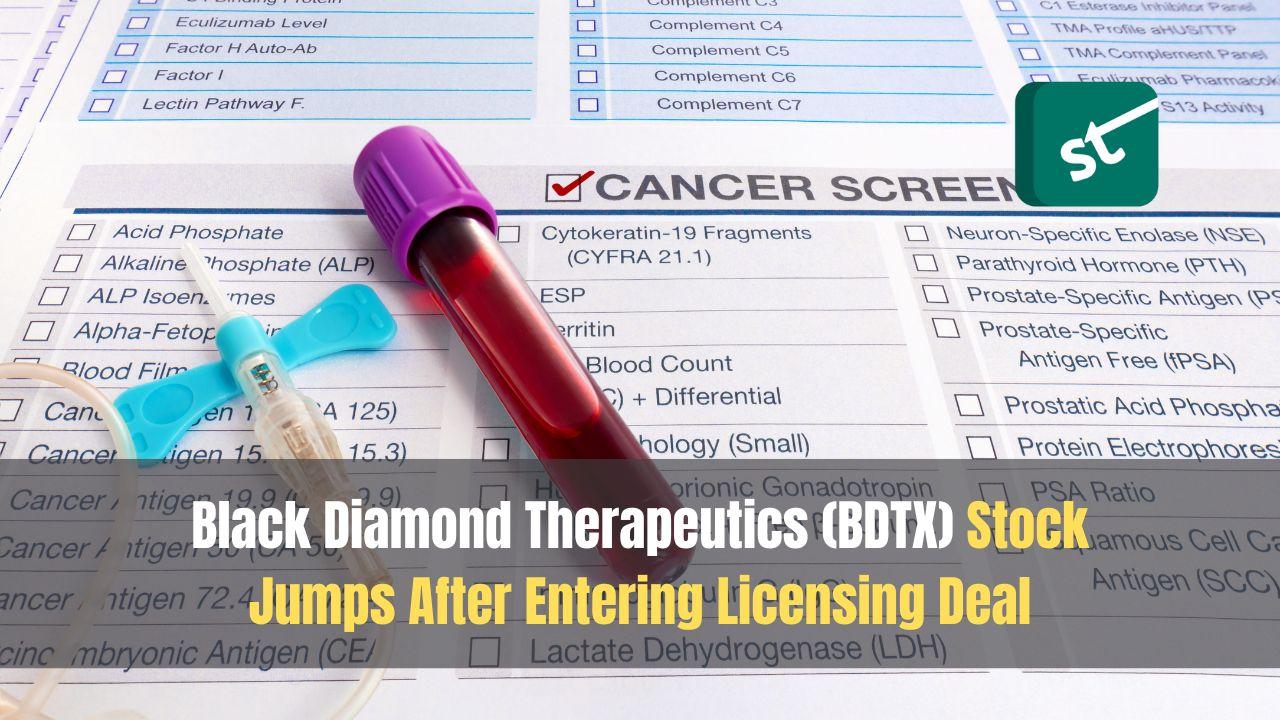 Black Diamond Therapeutics (BDTX) Stock Jumps After Entering Licensing Deal